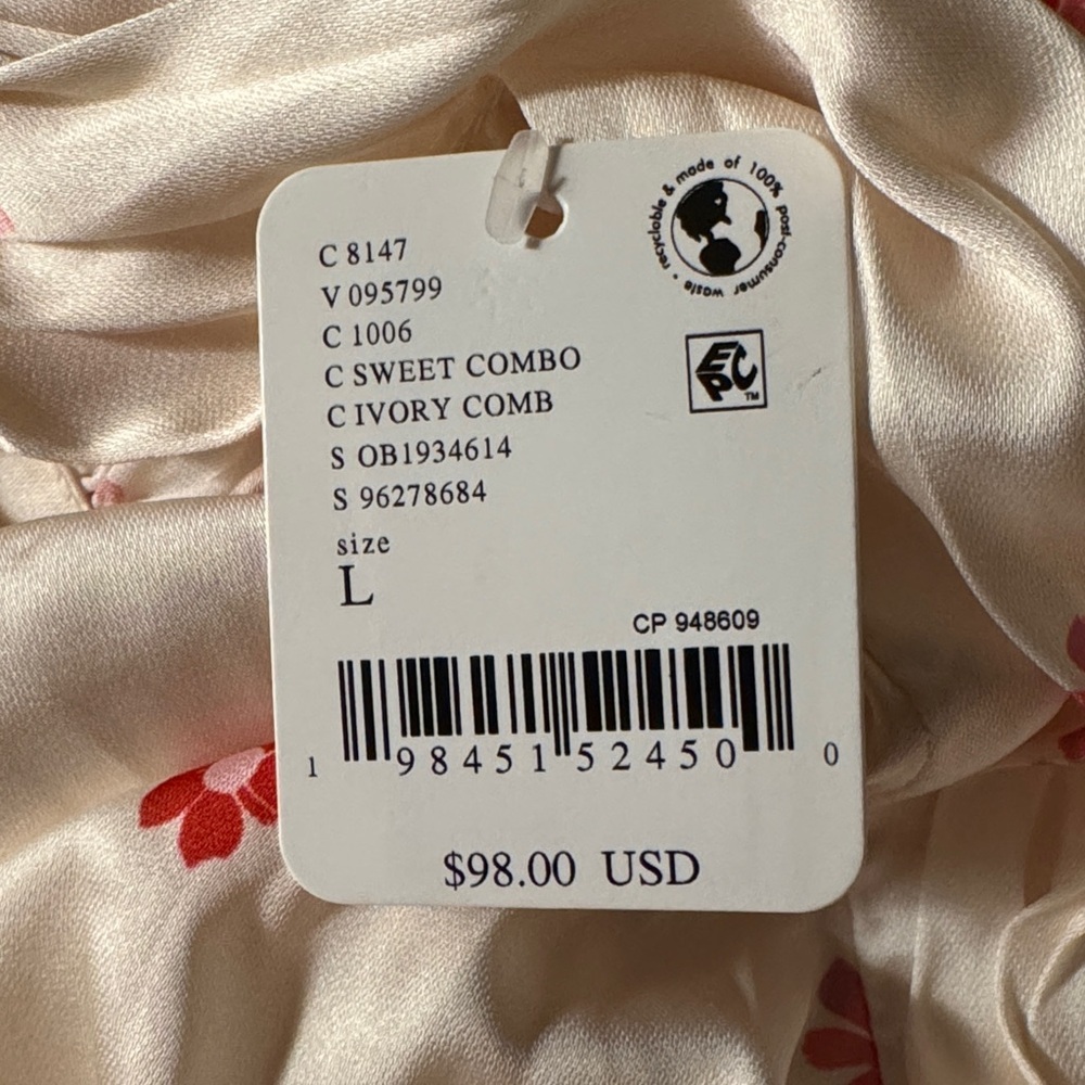 Free People Oasis Placed Floral Mini Slipdress Size Large - Picture 5 of 5